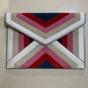 Rebecca Minkoff Striped Leo Envelope Clutch